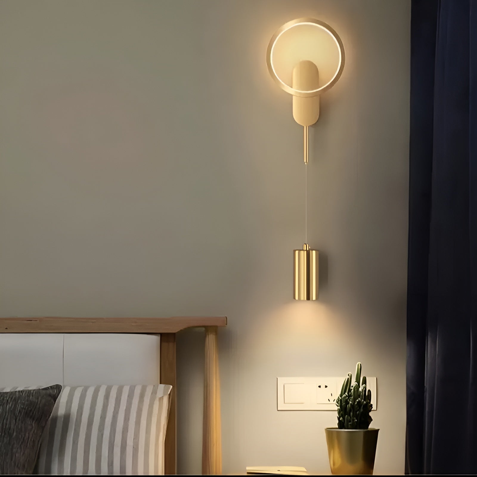 LED-Wandlampe – Stilvolle Schwarz-Goldene Leuchte | Dekorative Beleuchtung für Wohnzimmer, Schlafzimmer & Flur