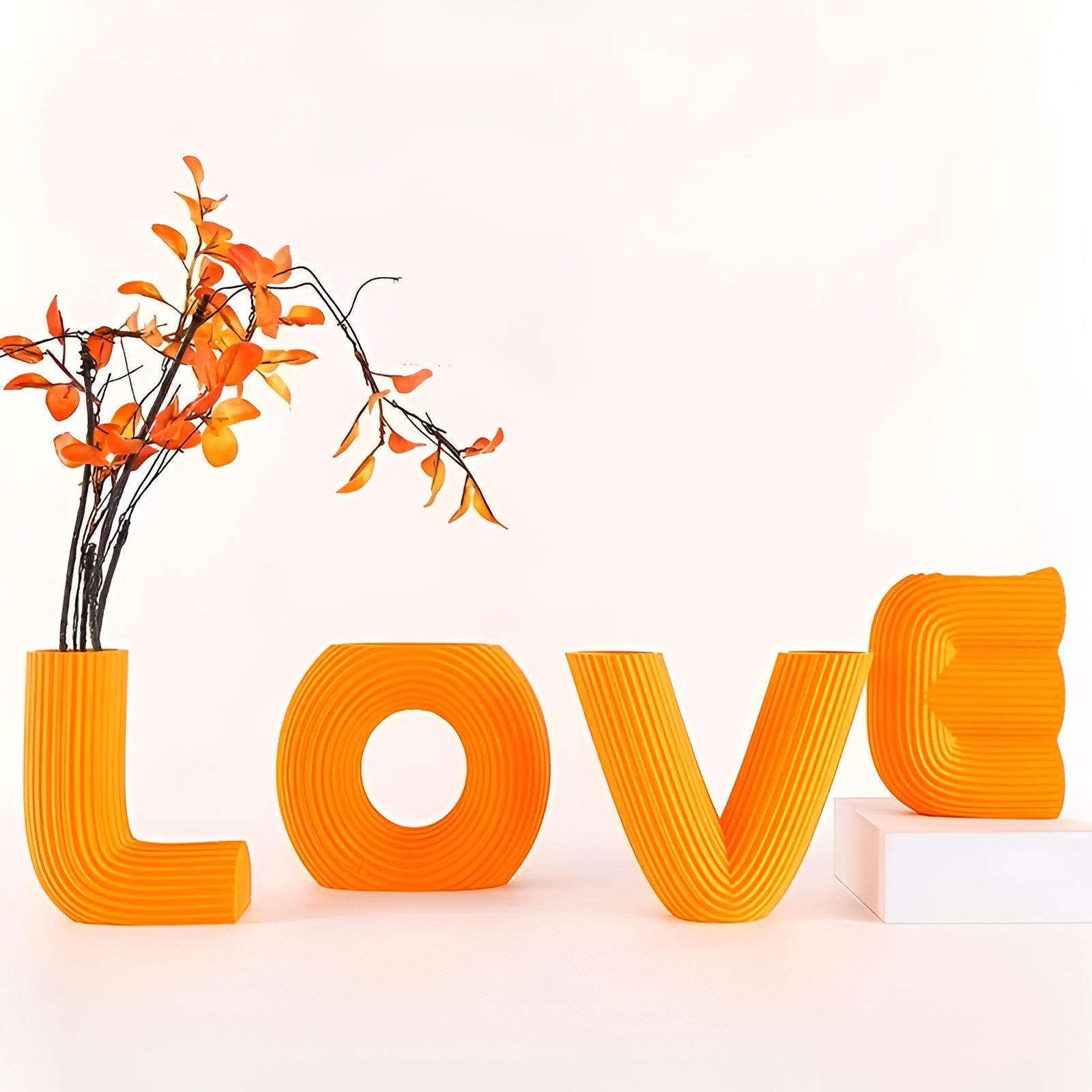 4er Set Deko-Figuren Liebe – Dekoratives Kunststoff-Design | Perfekt für Wohnraum Regal & Geschenk - Dekofigur