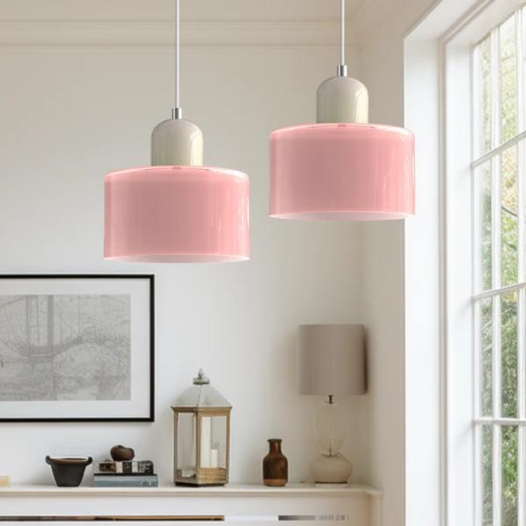 GlamorGlass Light - Europäische Retro Zylinder Pendelleuchte