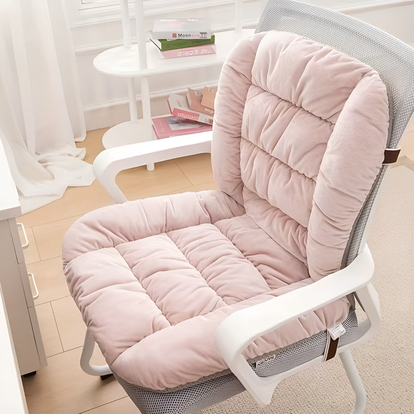 Dicke Sitzkissen für Stühle – weich warm und bequem | Ideal für den Wohnbereich und das Büro - Rosa - Kissen