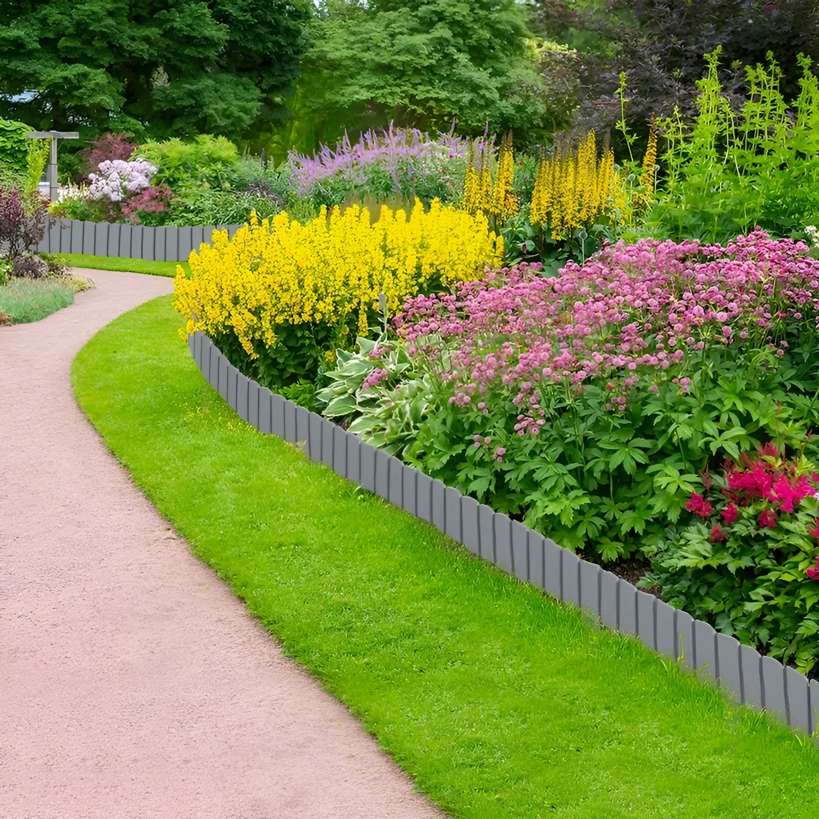Beetumrandung für Blumen – Dekorative Gartenpalisade | Perfekt für kleine Beete und Gartendeko