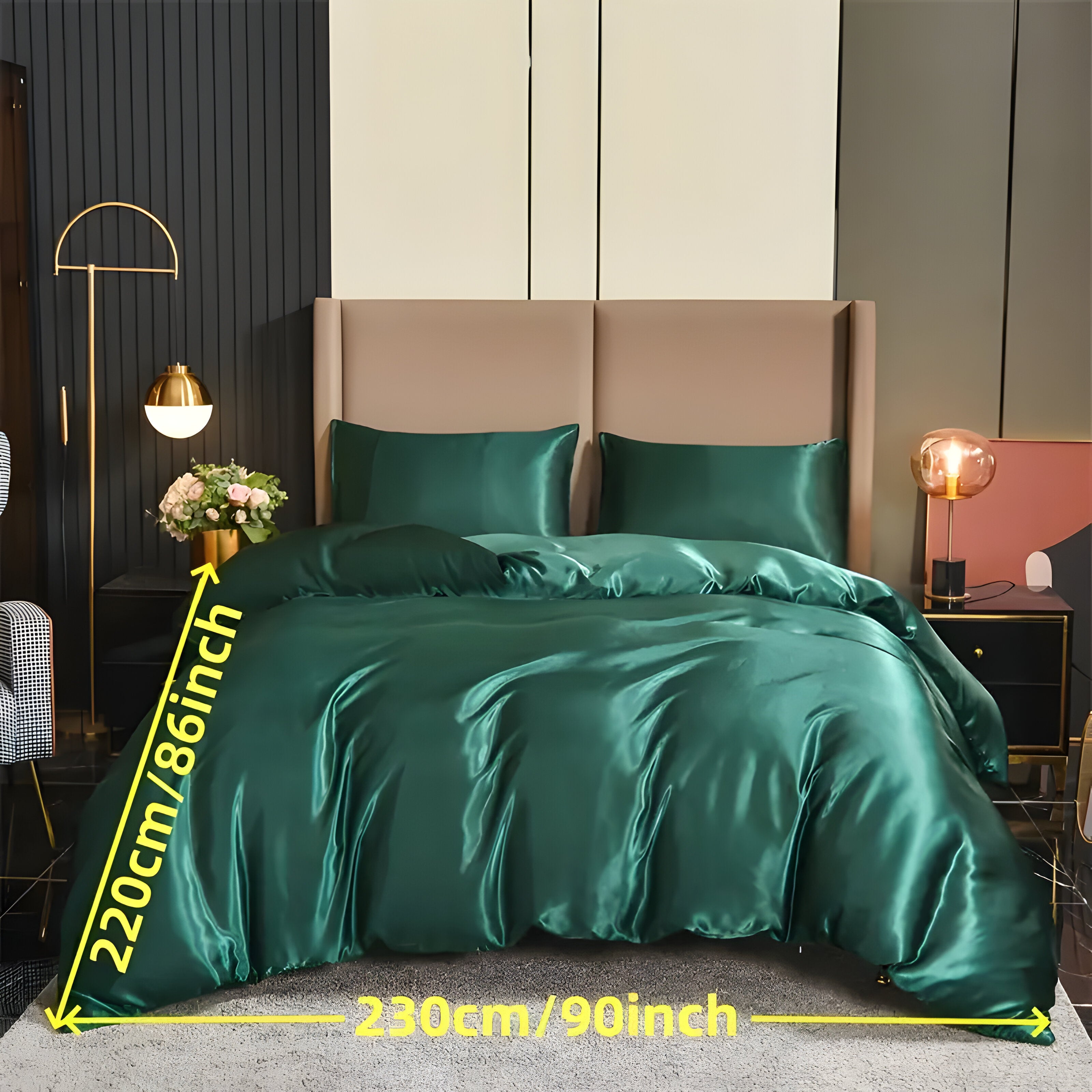 SatinNest Duvet Set - 3tlg. Satin Bettbezug Set