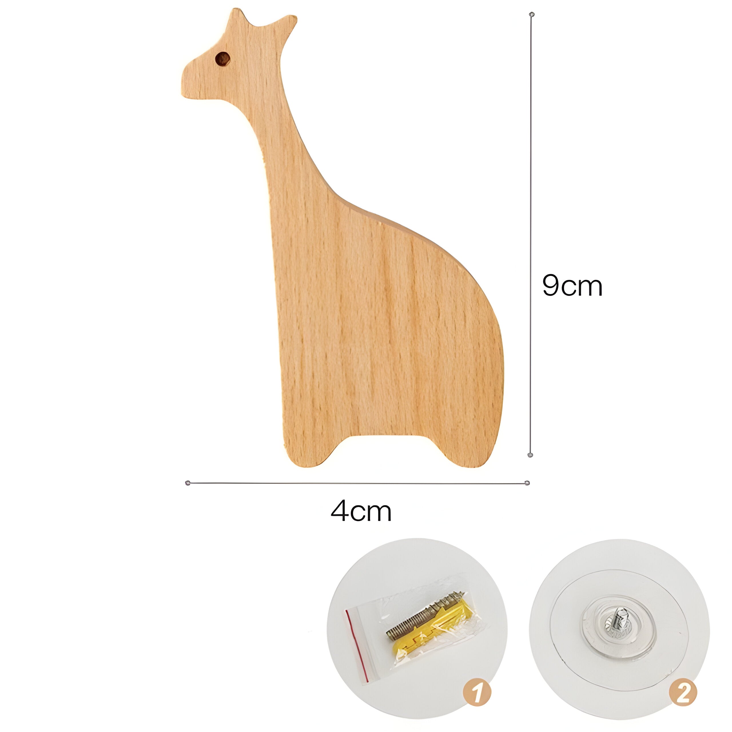 WoodWhimsy Hook - Tierförmiger Wandhaken aus Holz