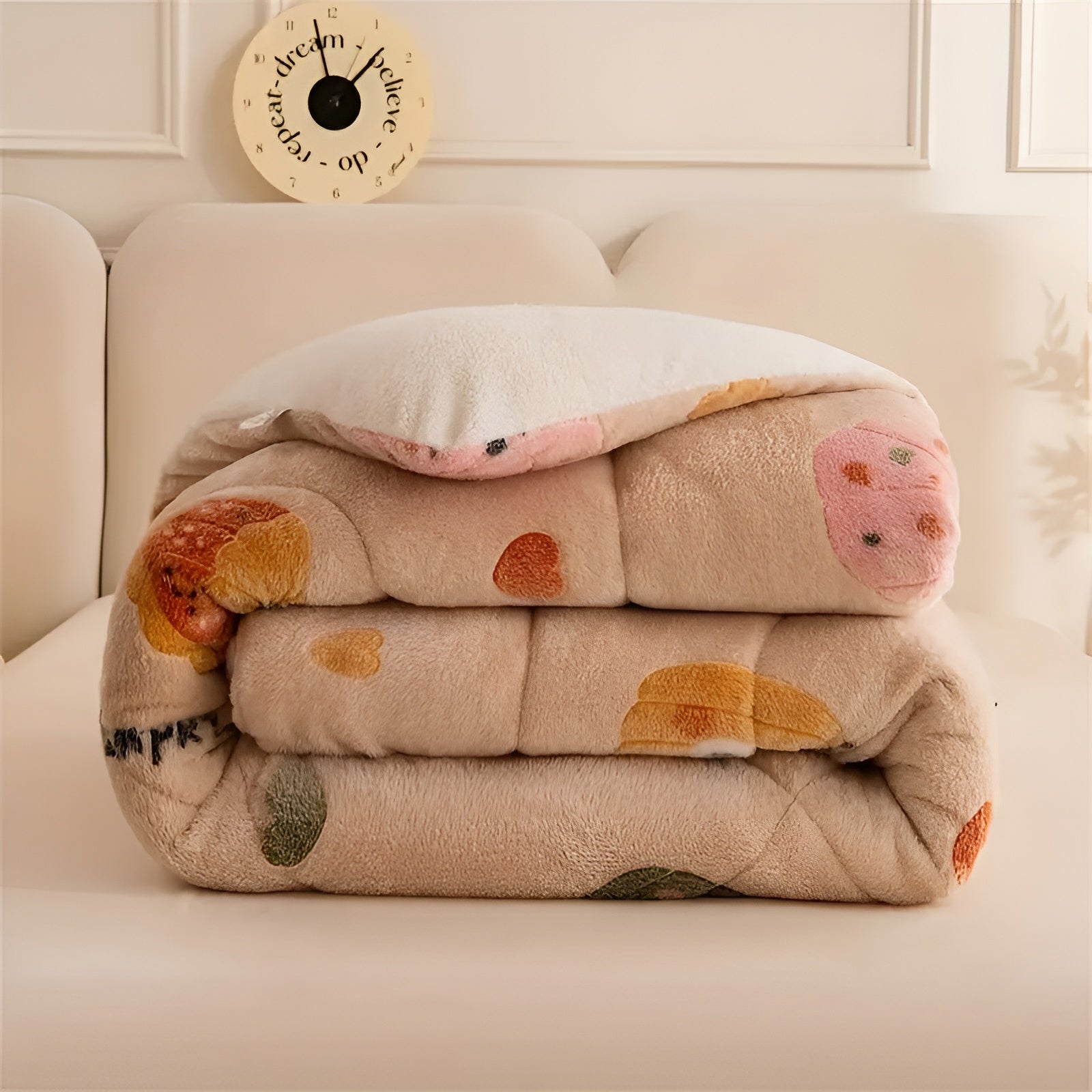 Kuscheldecke mit Kürbis- und Schneeflockenmotiv – Weich, Warm und Stilvoll | Perfekt für Herbst und Winter