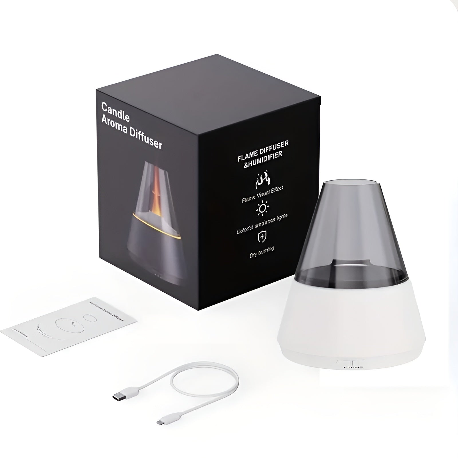 Aromadiffuser mit Flammeneffekt – Ätherische Öle & Raumduft | USB, Timer & Automatische Abschaltung