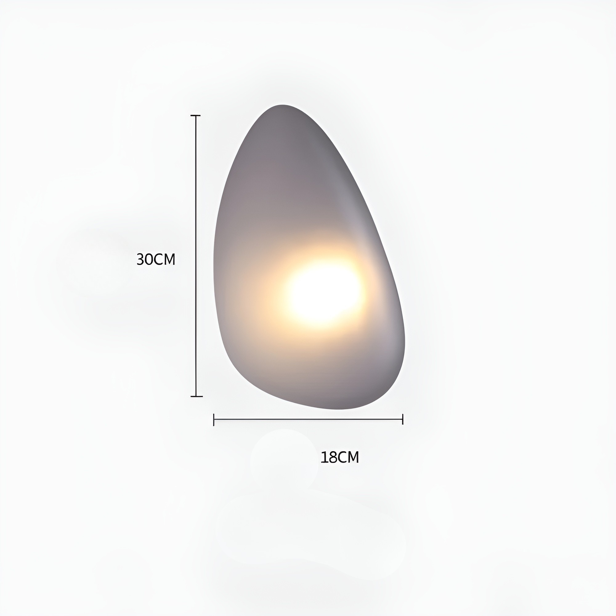 LED Wandleuchte in Kieselstein Design– Dekoratives nordisches Design für Wohnzimmer & Flur
