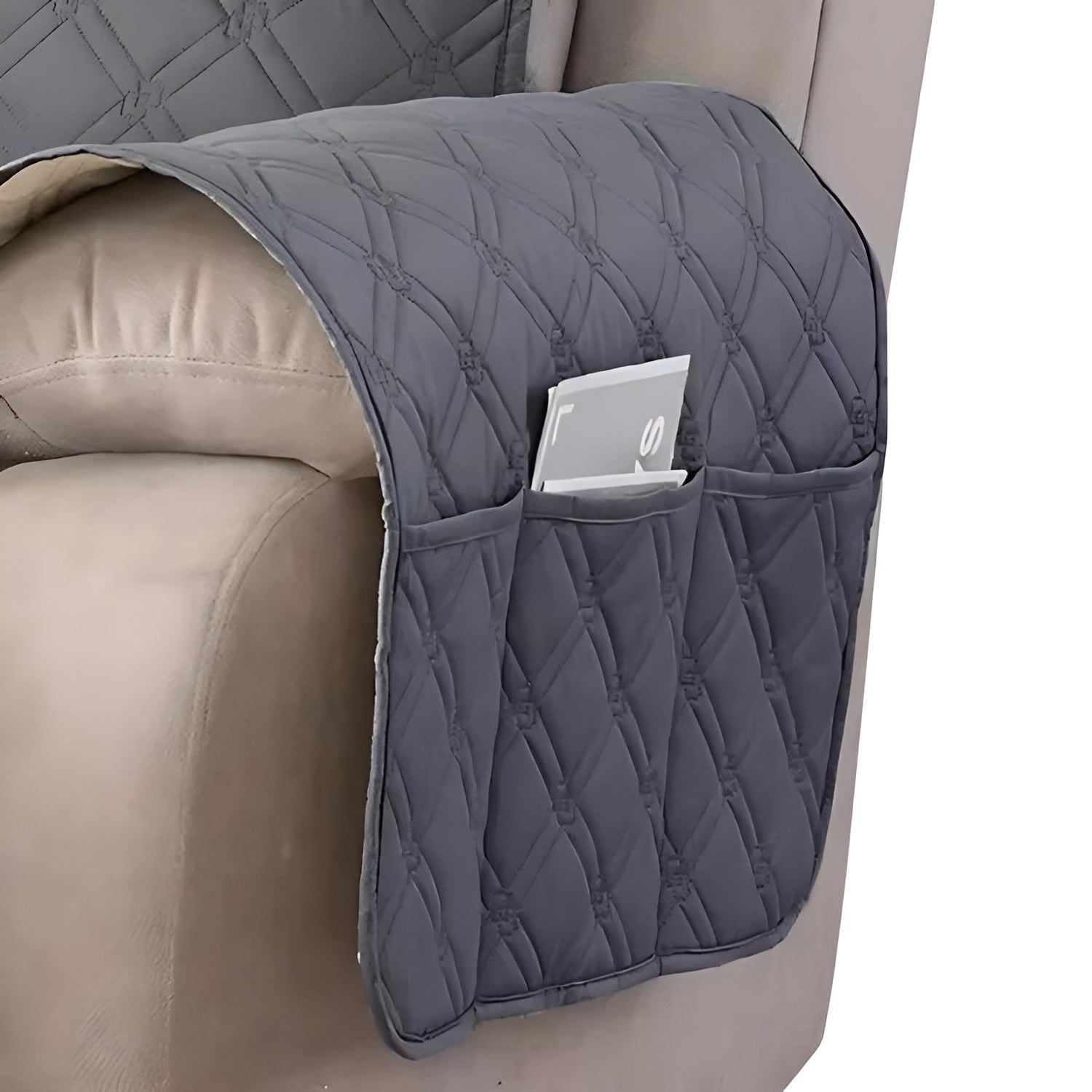 Wasserdichter Sesselüberwurf – Steppdesign in Rautenoptik | Schützt vor Flecken & Abnutzung