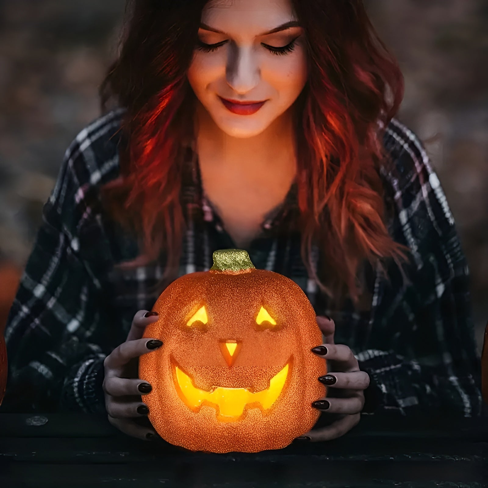 Halloween Kürbis-Laterne – Große Dekorative Leuchte | Perfekt für Innenraum, Party & Herbstdeko