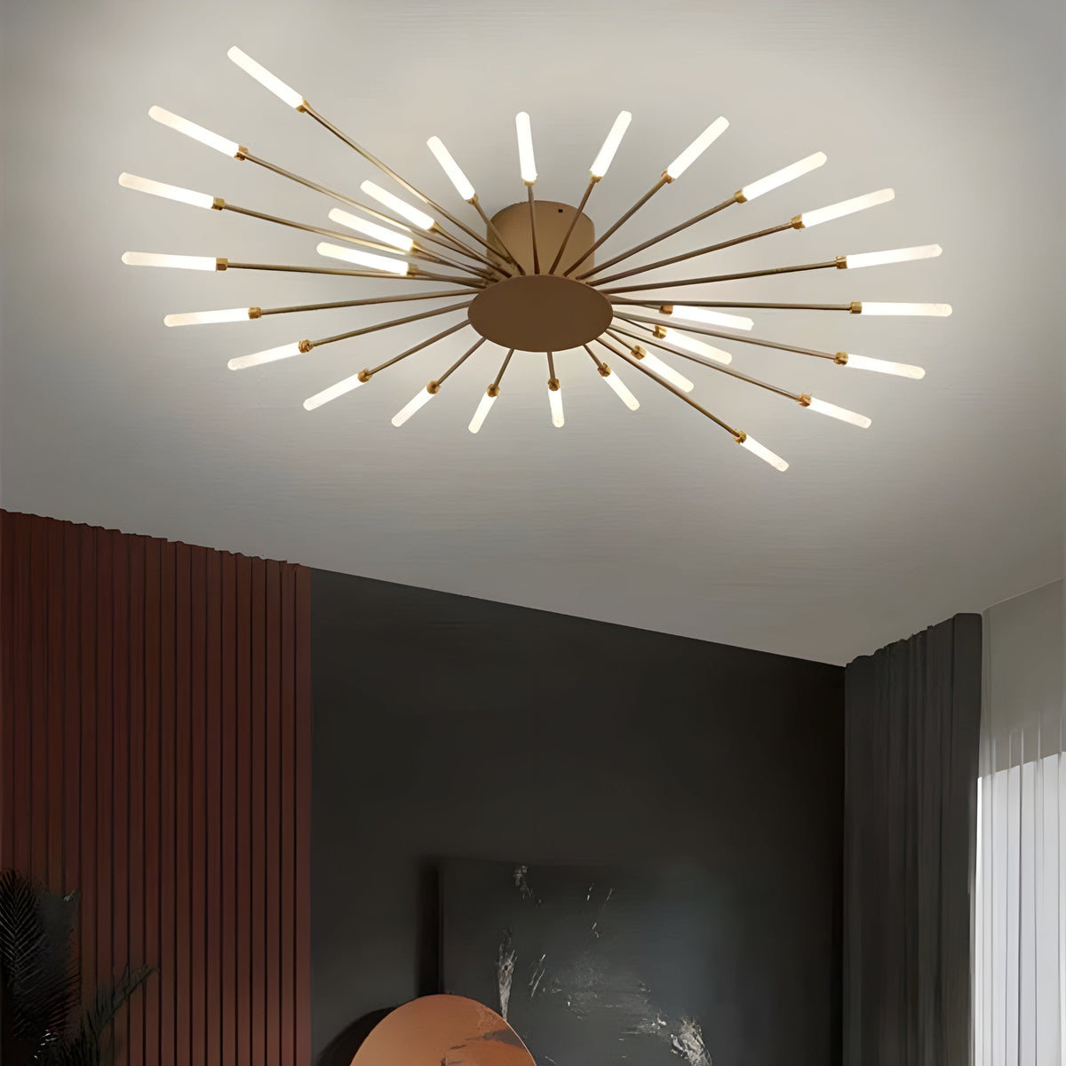 Moderne LED-Deckenleuchte – Ambiente im Wohnzimmer