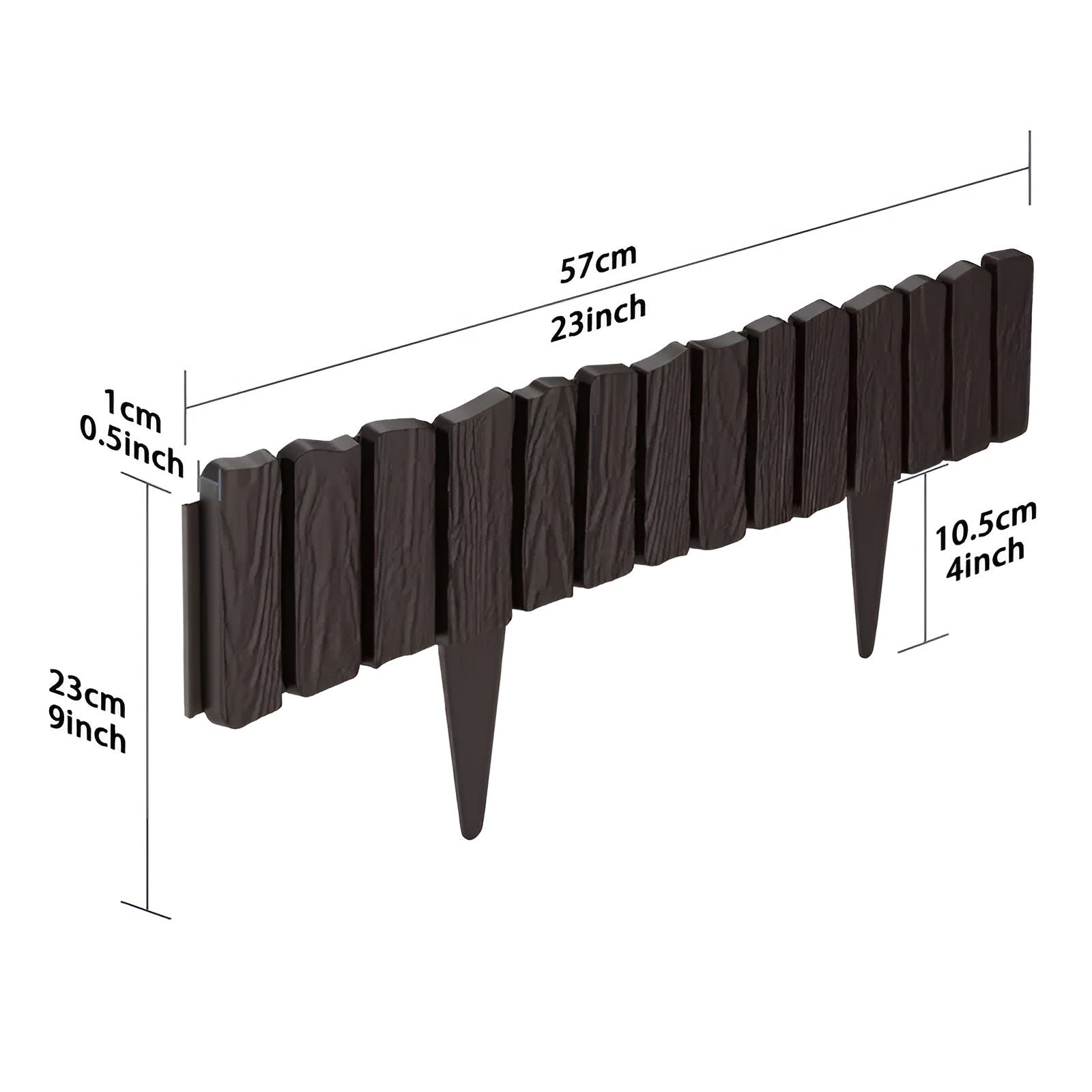 Beetumrandung für Blumen – Dekorative Gartenpalisade | Perfekt für kleine Beete und Gartendeko