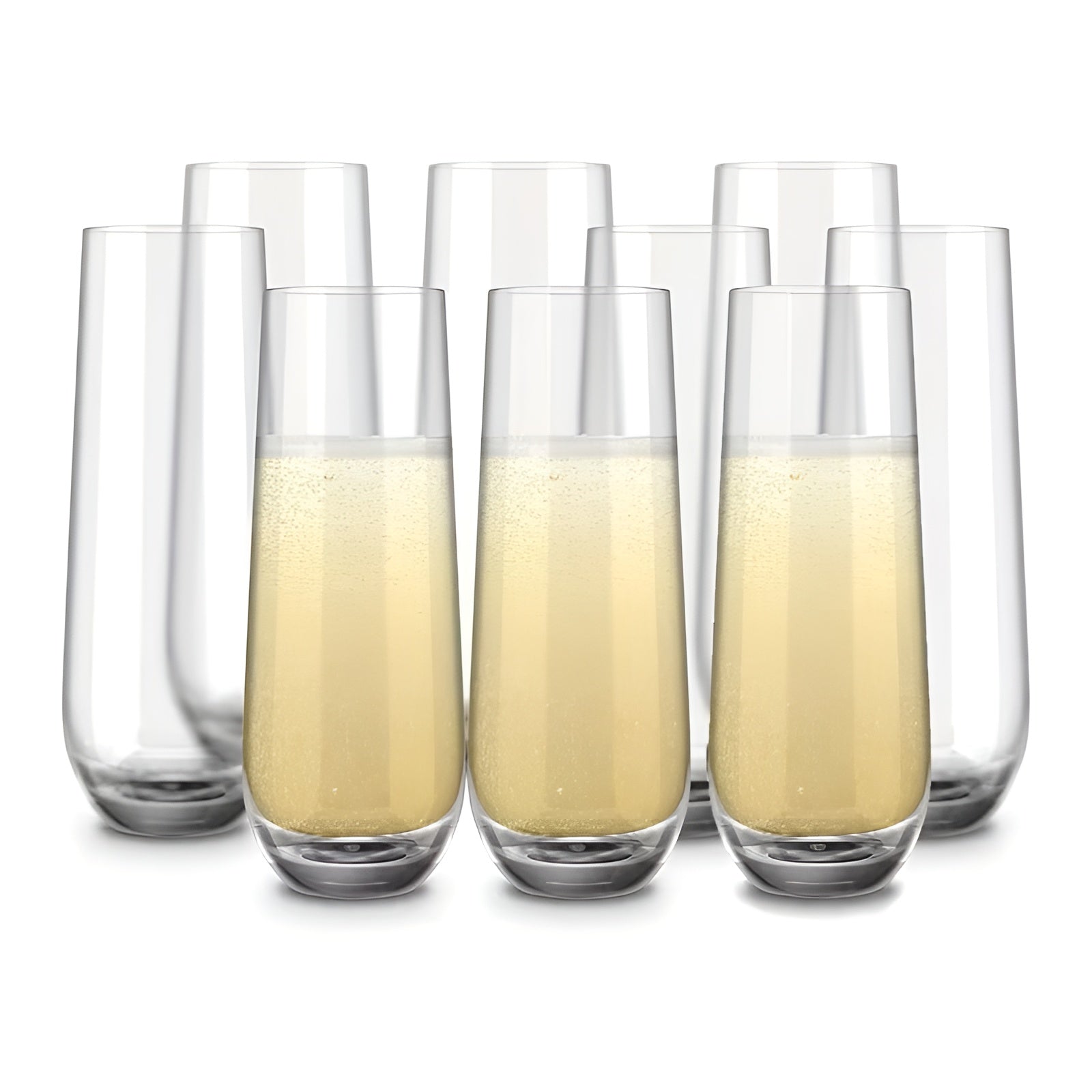 9er-Set Champagnergläser Rosé – 300 ml Sektgläser für Prosecco & Mimosas Elegante Flöten für Hochzeiten & Partys
