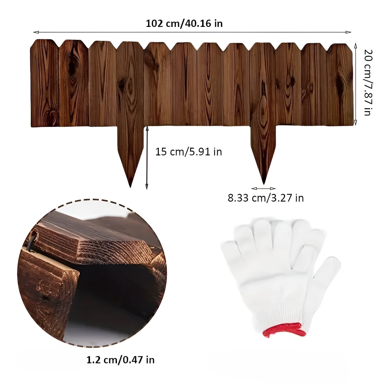 Flexibler Gartenzaun aus Holz – Dekorative Beetumrandung für Garten & Terrasse