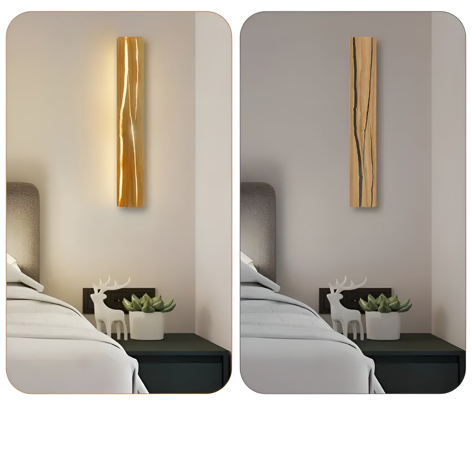 LED Wandlampe aus Holz – Modernes Design für Wohnzimmer & Schlafzimmer