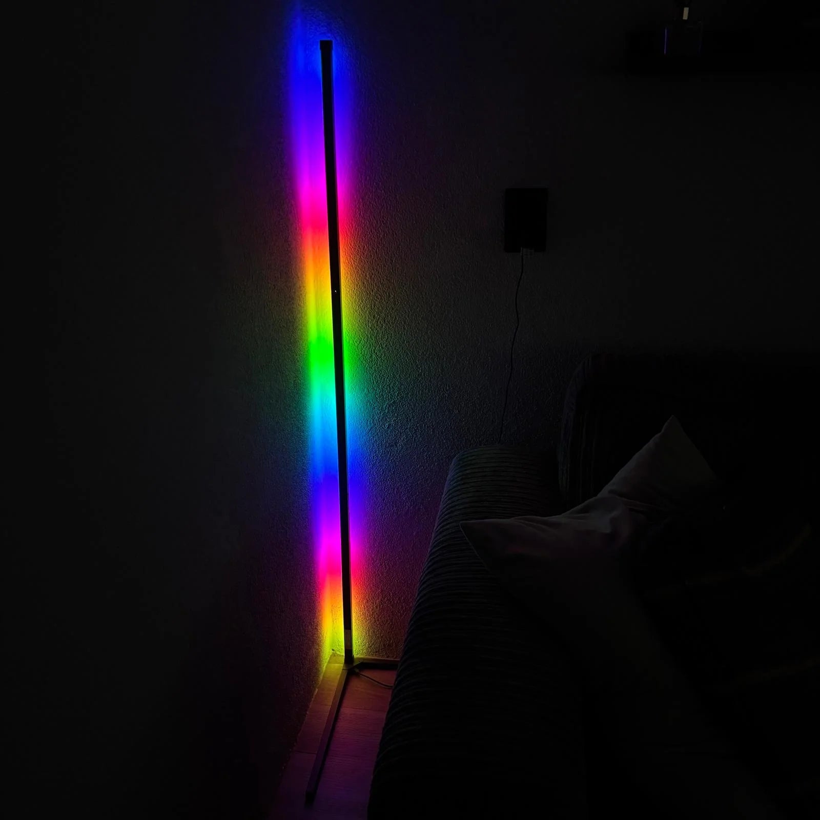 LED-Eck-Stehlampe – Dimmbar mit Fernbedienung | Moderne Beleuchtung für Wohnzimmer & Schlafzimmer