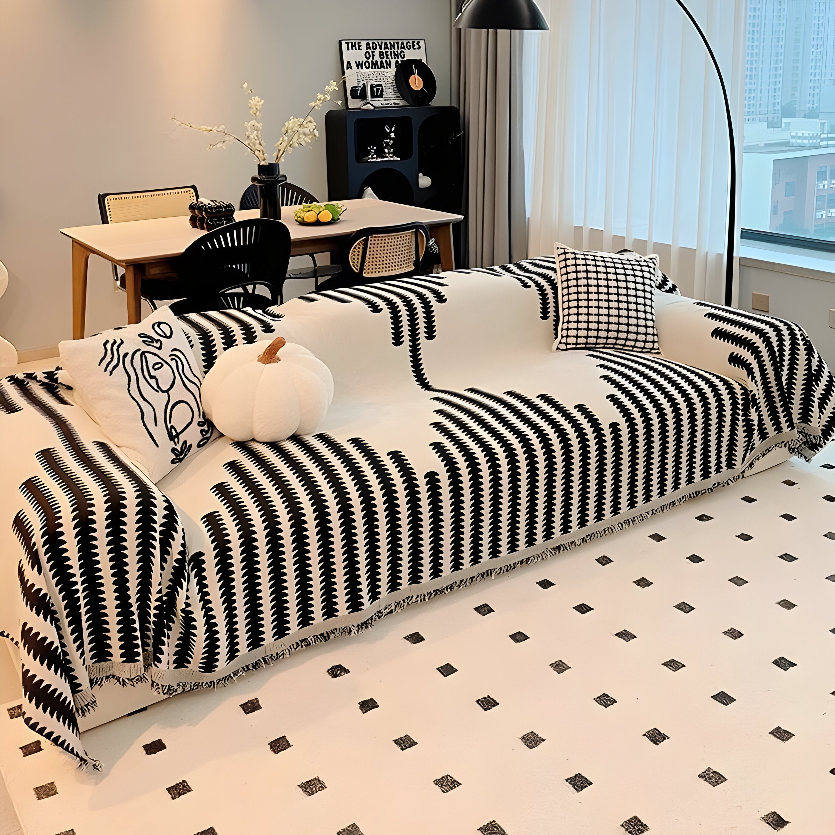 HomeHaven Cover - Doppelseitige Chenille-Stoff-Sofahusse
