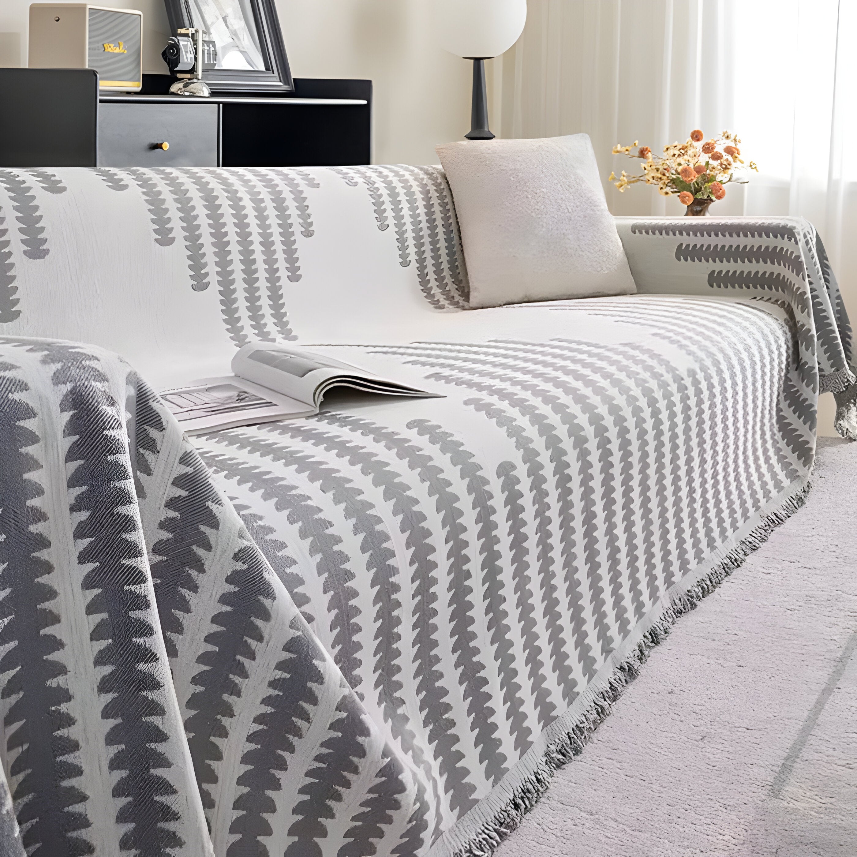 HomeHaven Cover - Doppelseitige Chenille-Stoff-Sofahusse