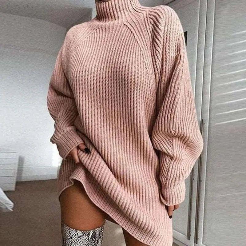 Annie Winter Kleid - Schön warm und bequem - Elegare - DEA061 - Rosa-2XL