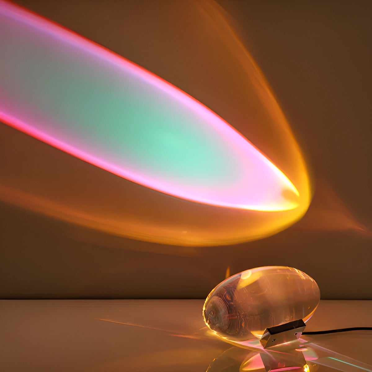 Längliche Tischlampe – Modernes Design | Warmes Stimmungslicht für Wohn- & Schlafzimmer