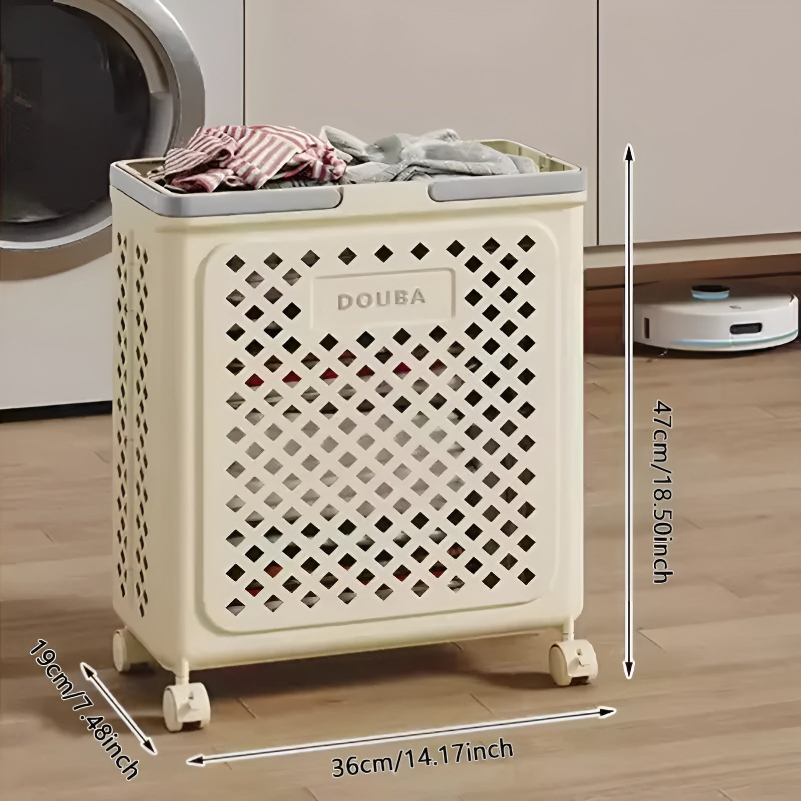 Faltbarer Wäschekorb mit Rollen – Platzsparend & Praktisch | Perfekt für Bad & Schlafzimmer
