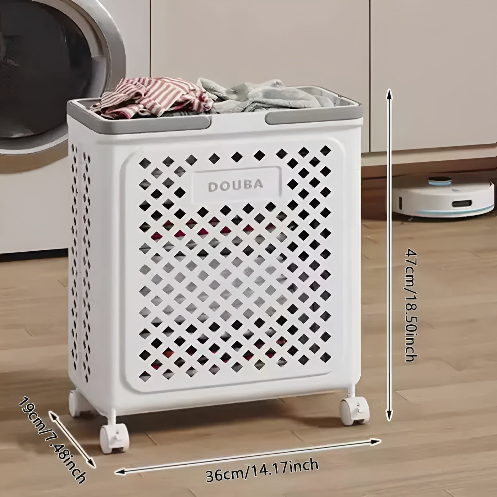 Faltbarer Wäschekorb mit Rollen – Platzsparend & Praktisch | Perfekt für Bad & Schlafzimmer