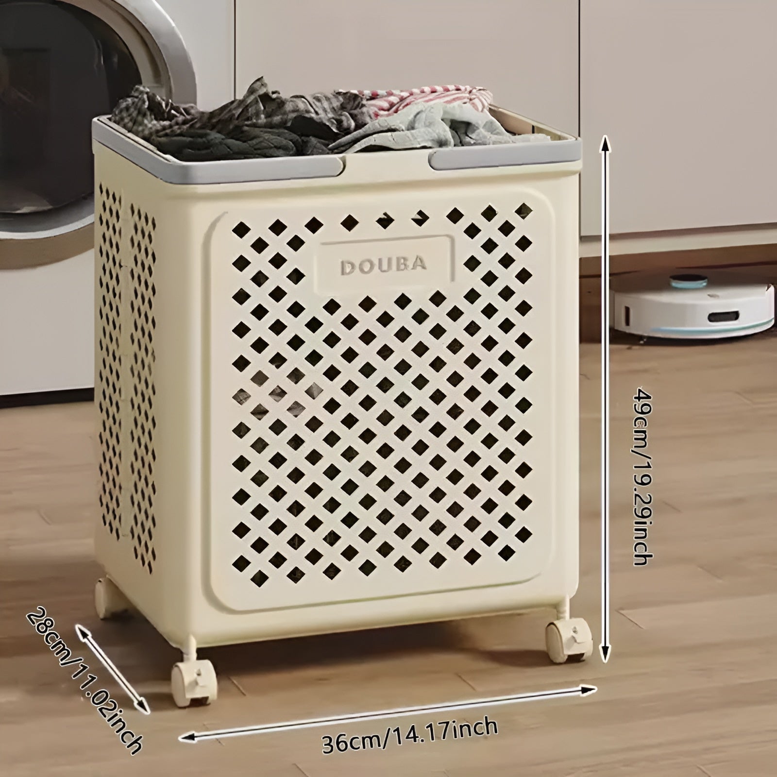 Faltbarer Wäschekorb mit Rollen – Platzsparend & Praktisch | Perfekt für Bad & Schlafzimmer