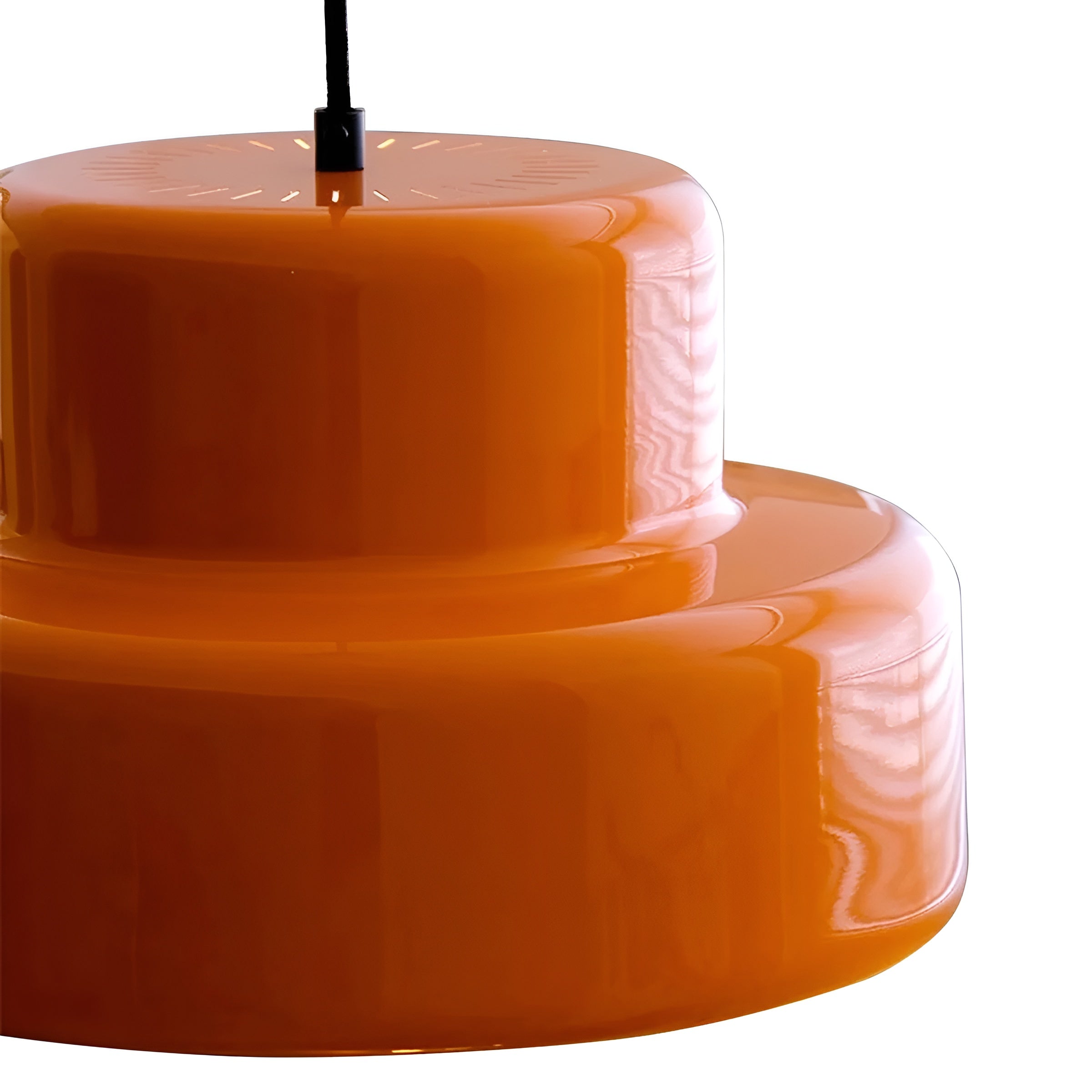 Bauhaus-Hängelampe – Vintage Optik in Orange | Stilvolle Pendelleuchte für Ihr Zuhause