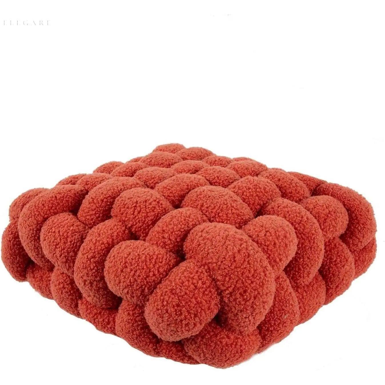 Bolli - Weiches Blasenplüsch-Kissen - Elegare - DEA079 - Rot-40x45x12cm