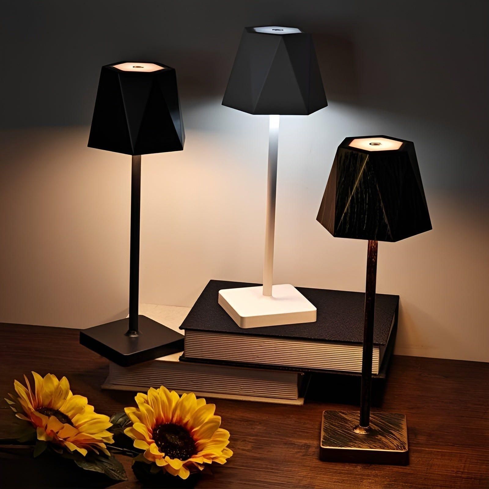 BrightLuxe Lampe - Vintage Wiederaufladbare Kabellose LED Tischlampe für Zuhause
