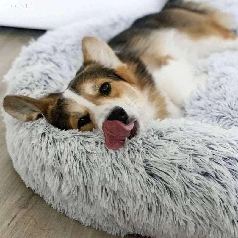 Calmzy – Flauschiges, beruhigendes Bett für Haustiere - Elegare - DEA095 - 110-CM-Hellgrau