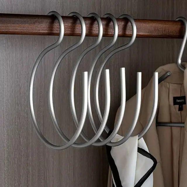 Chic Suit - Elegante Garderobe S Form Kleiderbügel (1+4 Stück) - Elegare - DEA161 - Silber