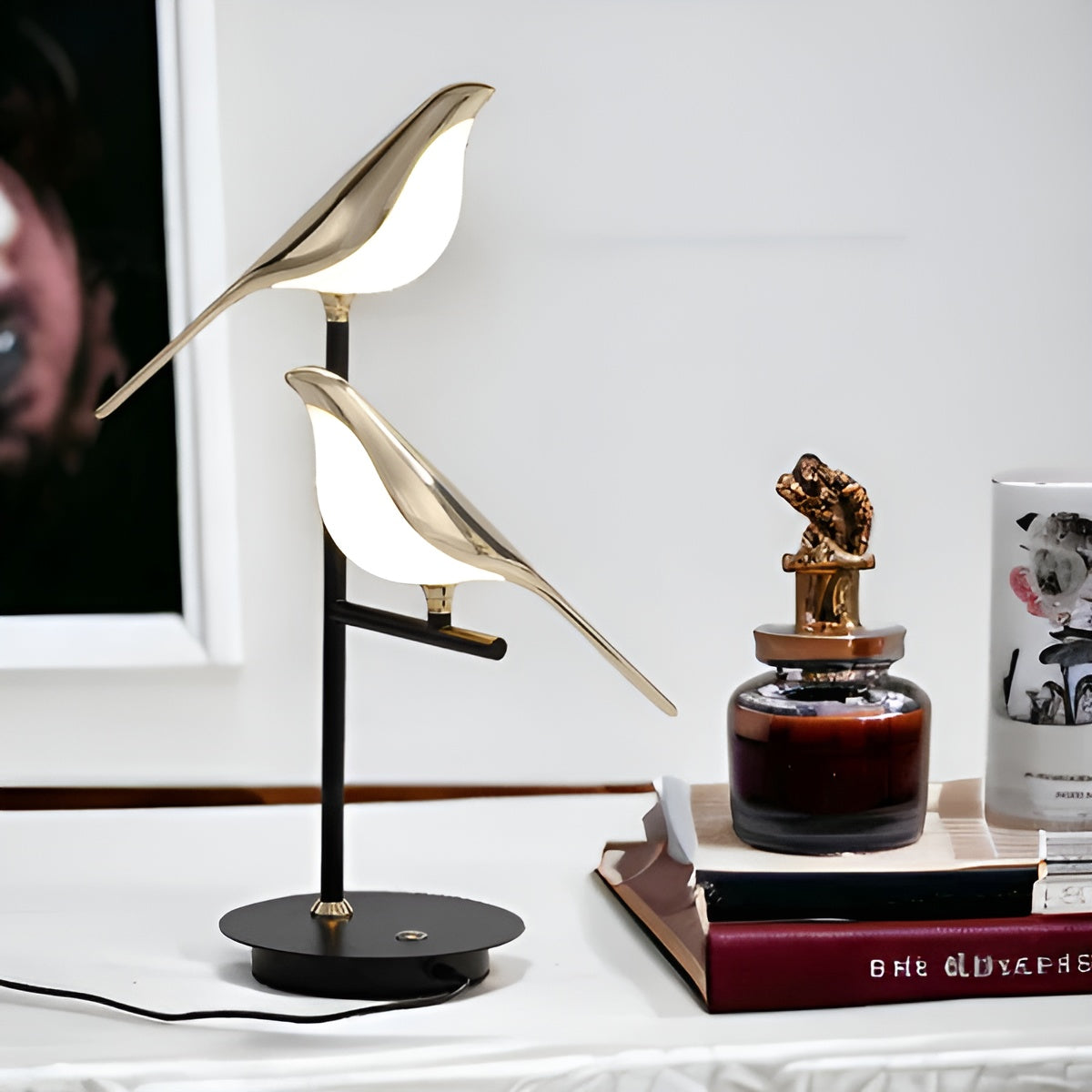 Vogeltischlampe – Dekorativ und stilvoll | Perfekt für Wohn- und Schlafzimmer