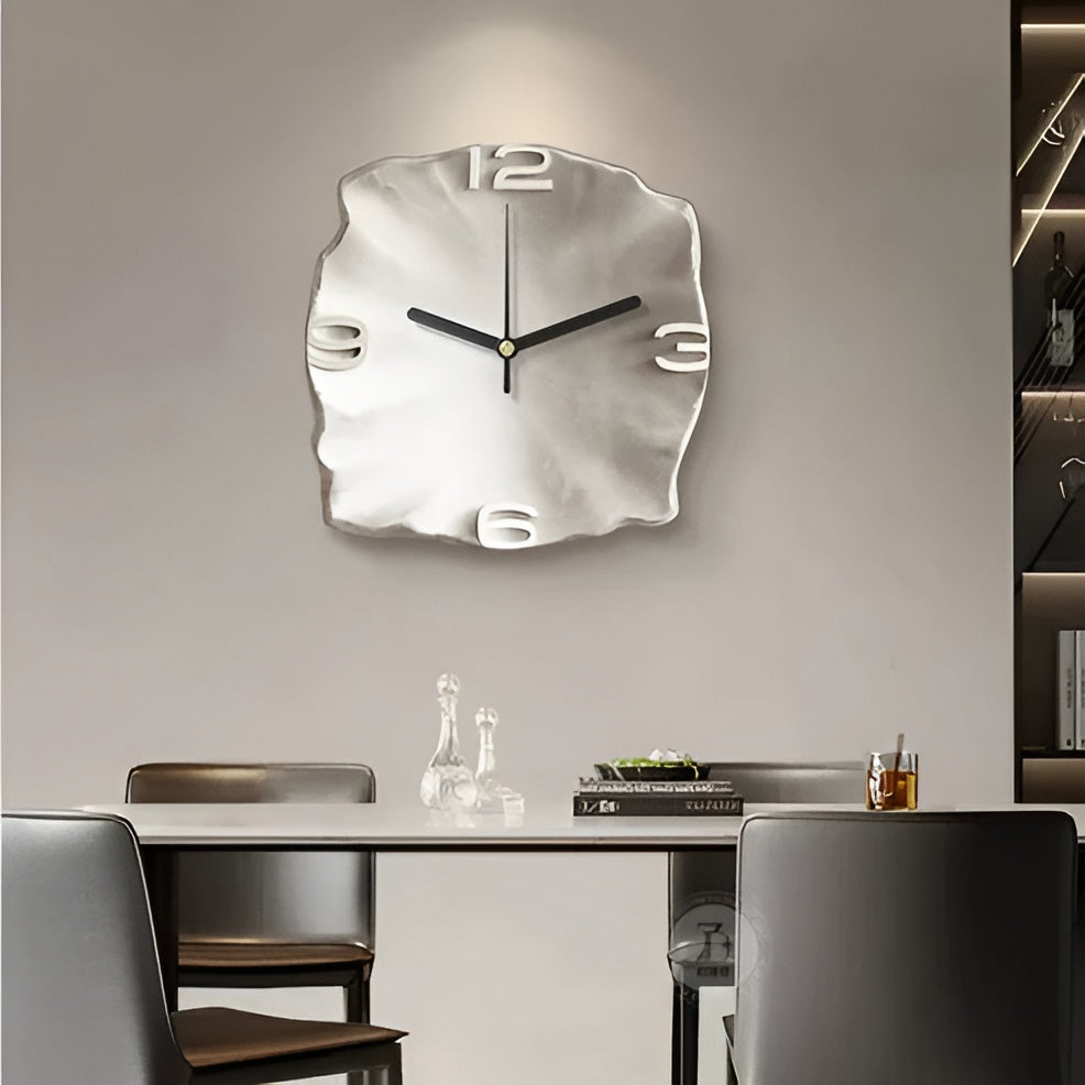 Sandstein-Wanduhr – Modernes 3D-Design | Dekorativ für Wohnzimmer und Büros