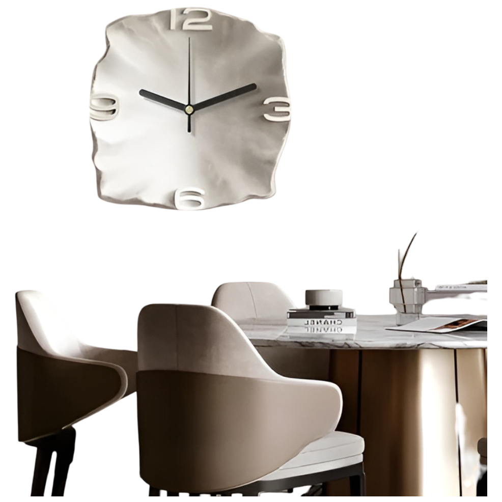 Sandstein-Wanduhr – Modernes 3D-Design | Dekorativ für Wohnzimmer und Büros