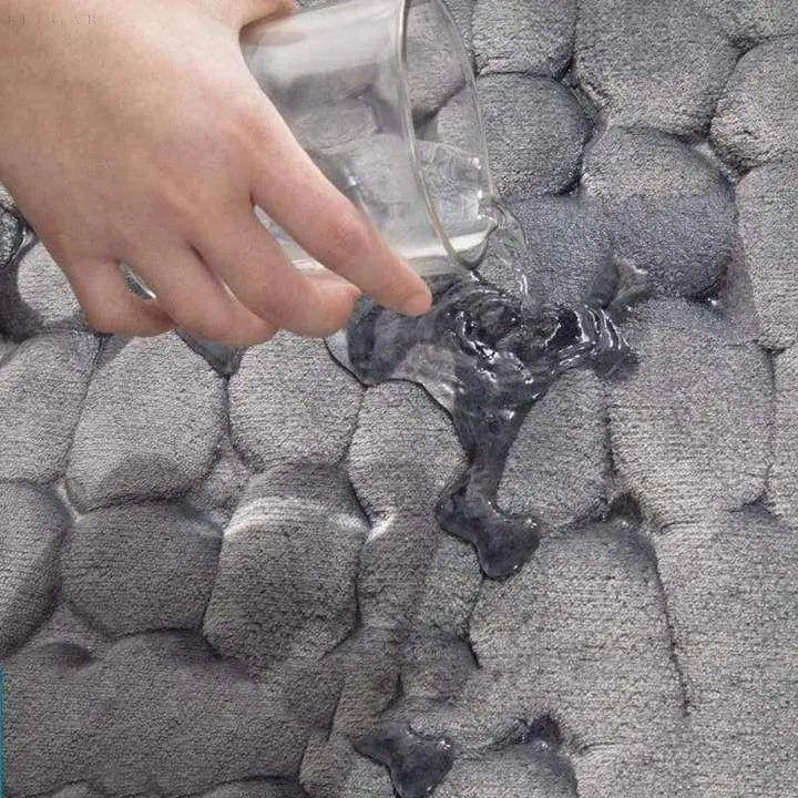 Cobblestone Mat - Rutschfeste und saugfähige Badematte - Elegare - -