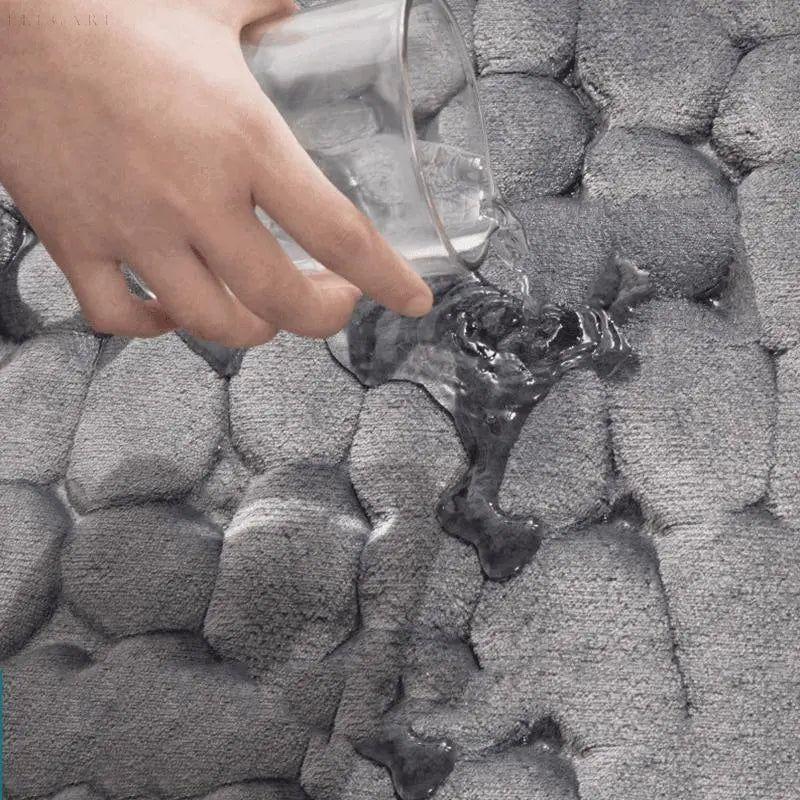 Cobblestone Mat - Rutschfeste und saugfähige Badematte - Elegare - -