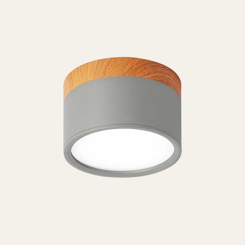 Cylinda LED-Deckenleuchte Wohnzimmer mit Holzdetail – energiesparende Innenbeleuchtung, Ansicht 15