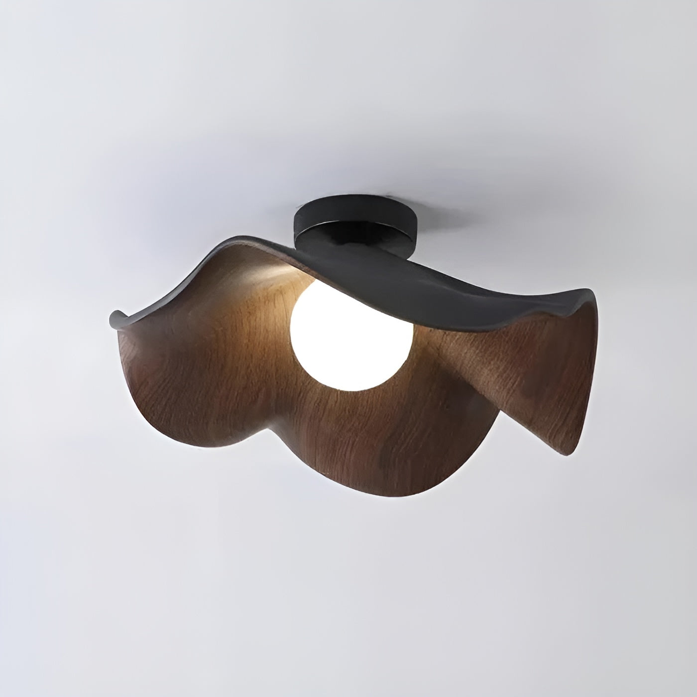 PetalBeam Light – Nordische Lotusblatt-Holz-Deckenleuchte