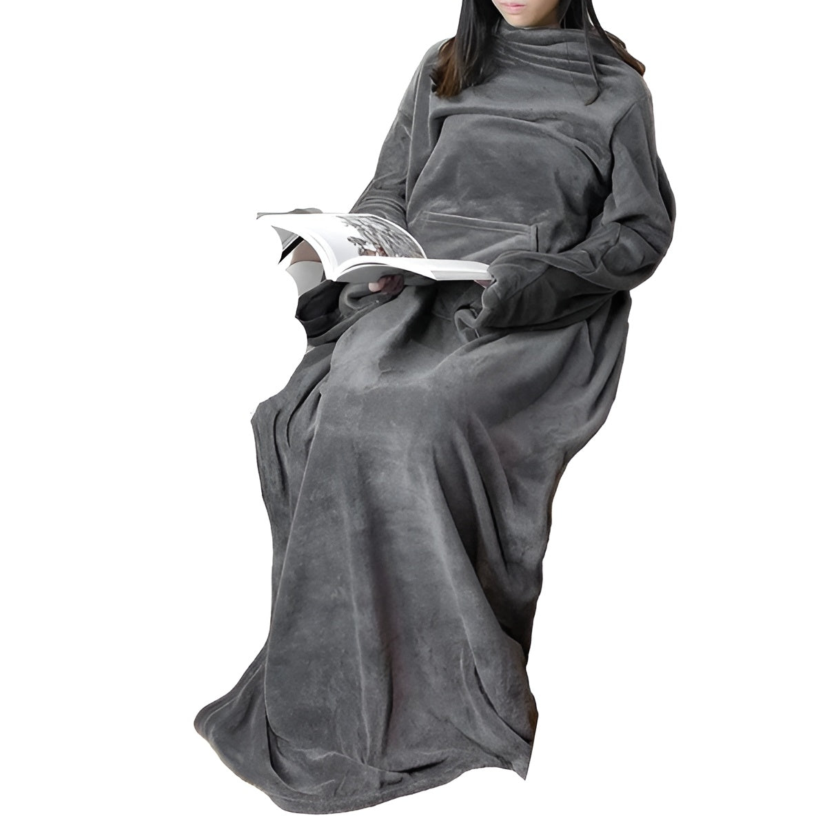 Kuscheldecke mit Kängurutasche – Weich, Warm und Bequem | Perfekt zum Entspannen auf Sofa und Bett