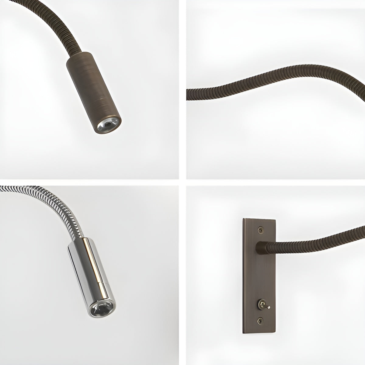 Flexible Wandleuchte mit Schwanenhals – Verstellbar und modern | Perfekt zum Lesen, für Betten und Sofas