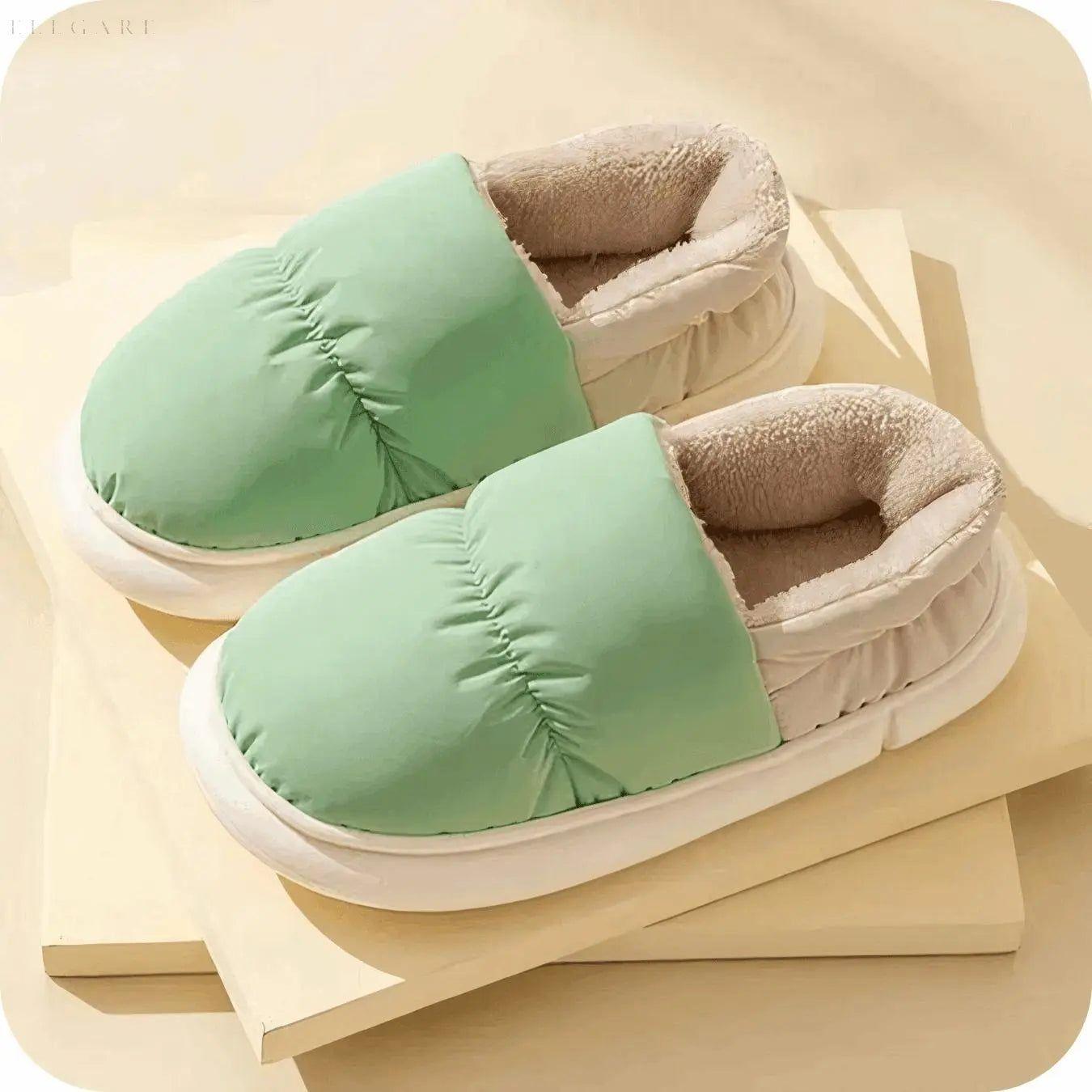 Floffi - Superweiche und kuschelige Winterpantoffeln - Elegare - DEA065 - Green-38-39