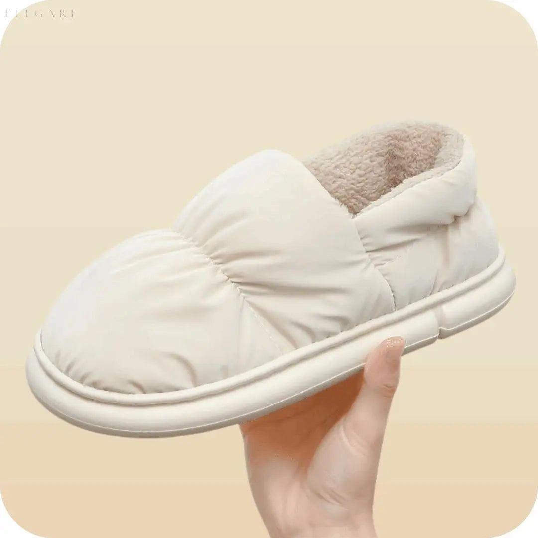 Floffi - Superweiche und kuschelige Winterpantoffeln - Elegare - DEA065 - Elfenbein-38-39