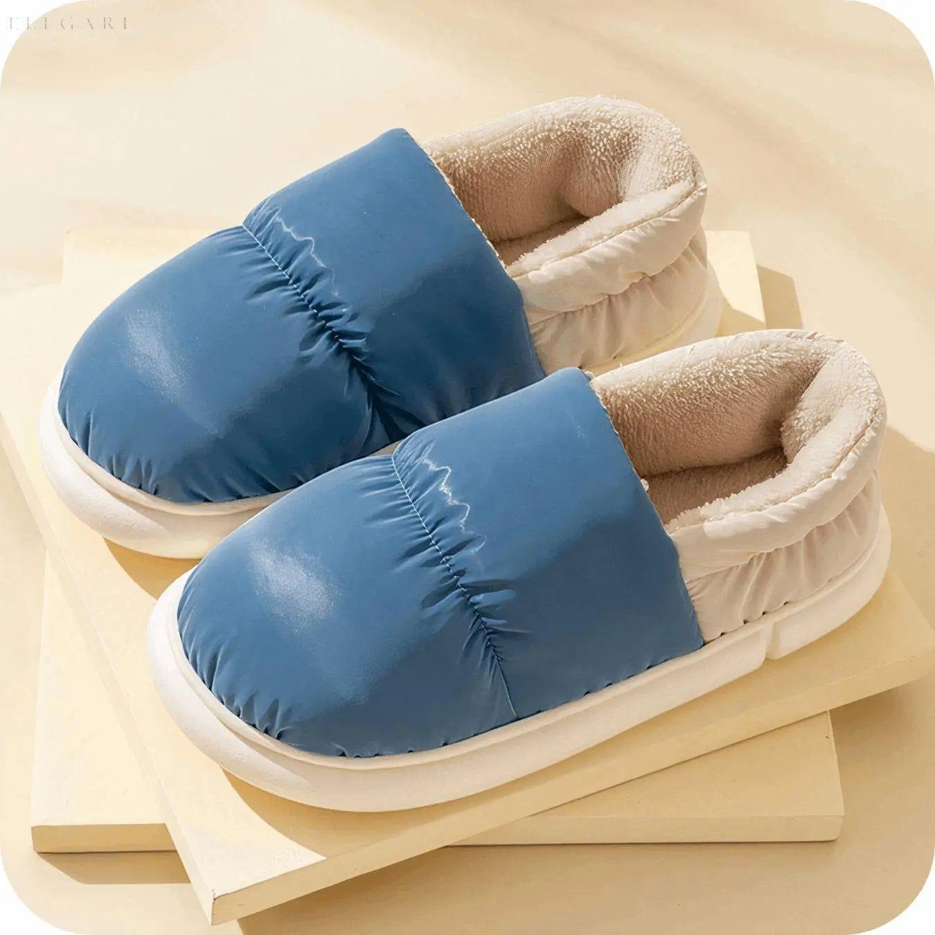 Floffi - Superweiche und kuschelige Winterpantoffeln - Elegare - DEA065 - Blau-38-39
