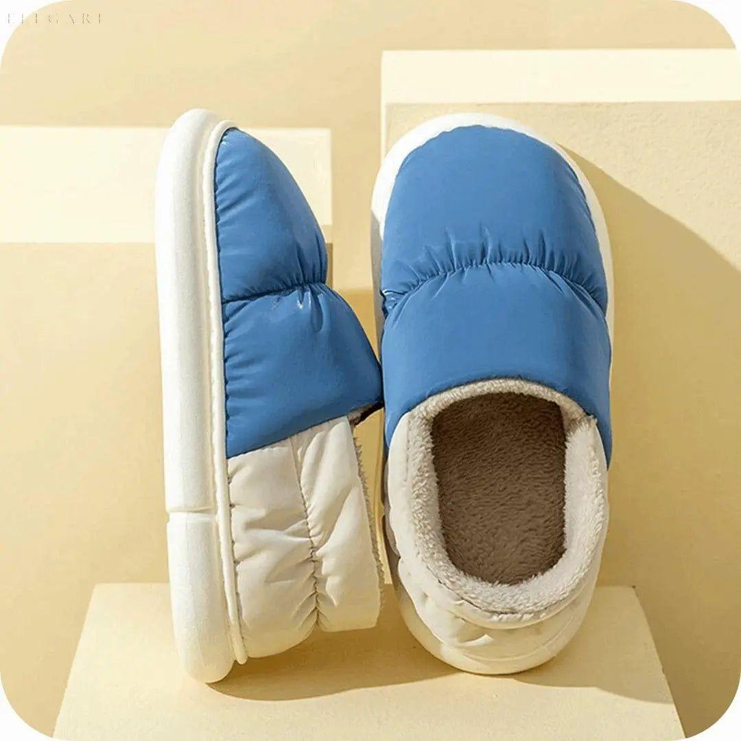 Floffi - Superweiche und kuschelige Winterpantoffeln - Elegare - DEA065 - Blau-42-43