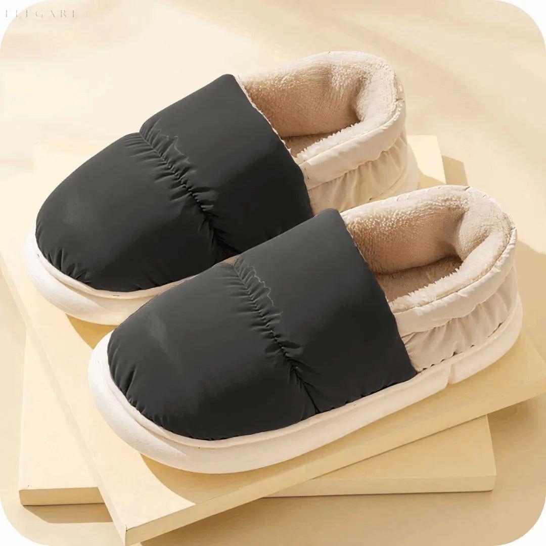 Floffi - Superweiche und kuschelige Winterpantoffeln - Elegare - DEA065 - Schwarz-42-43