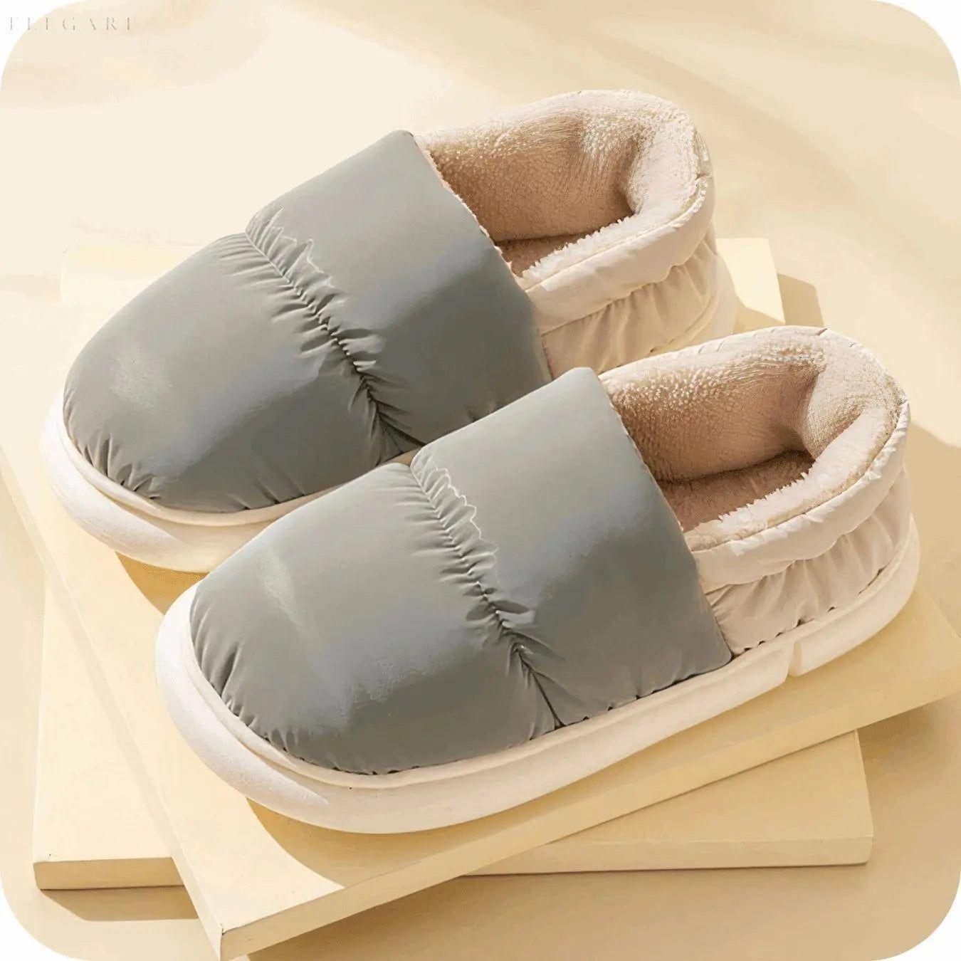 Floffi - Superweiche und kuschelige Winterpantoffeln - Elegare - DEA065 - Grau-40-41