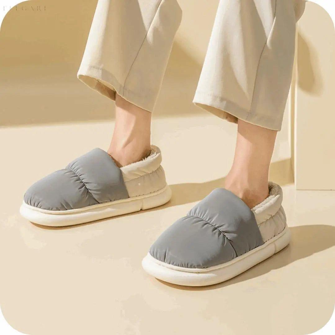 Floffi - Superweiche und kuschelige Winterpantoffeln - Elegare - DEA065 - Grau-38-39