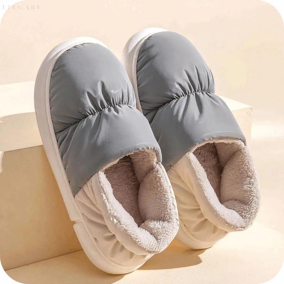 Floffi - Superweiche und kuschelige Winterpantoffeln - Elegare - DEA065 - Grau-42-43