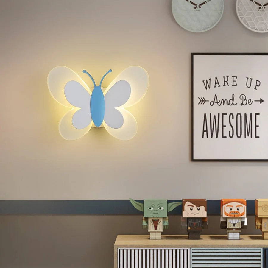 LED-Wandlampe mit Schmetterlingsmotiv – Dekorative Beleuchtung für Wohnräume