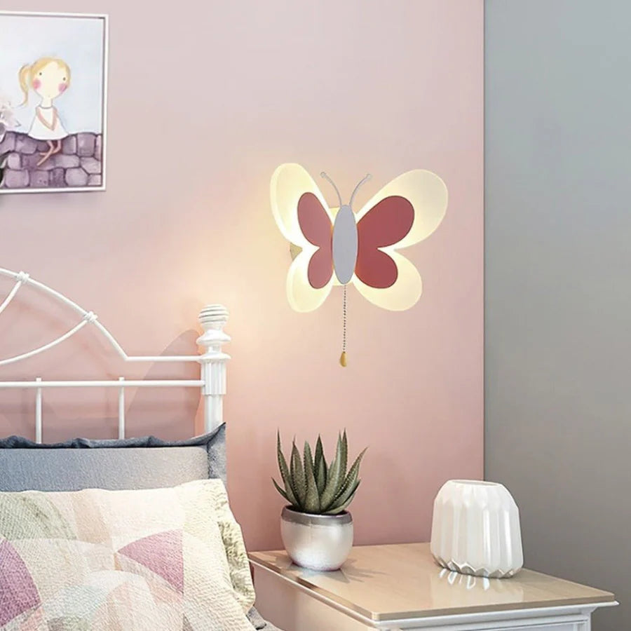 LED-Wandlampe mit Schmetterlingsmotiv – Dekorative Beleuchtung für Wohnräume