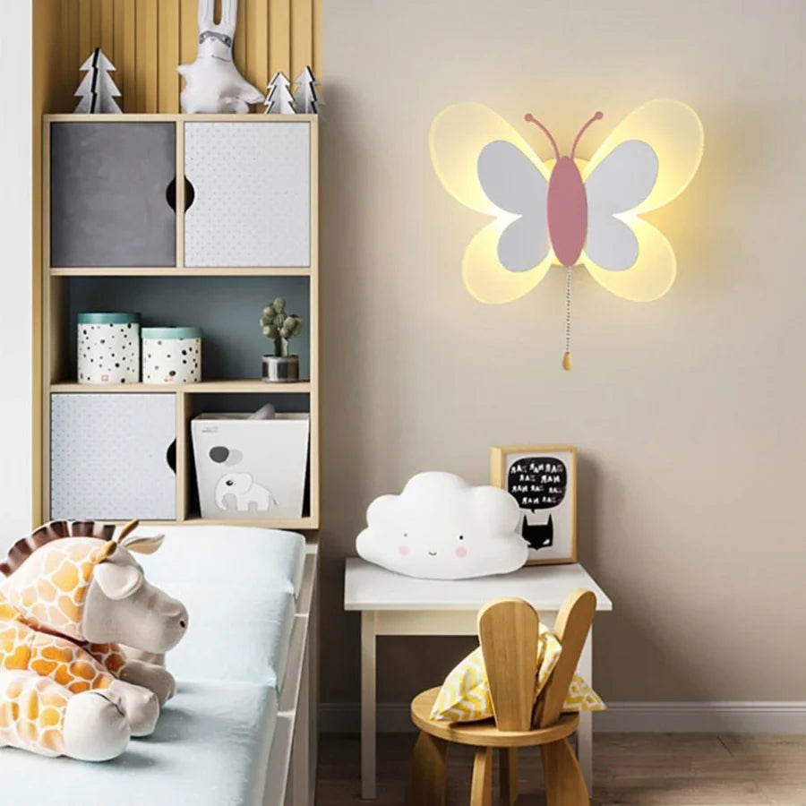 LED-Wandlampe mit Schmetterlingsmotiv – Dekorative Beleuchtung für Wohnräume
